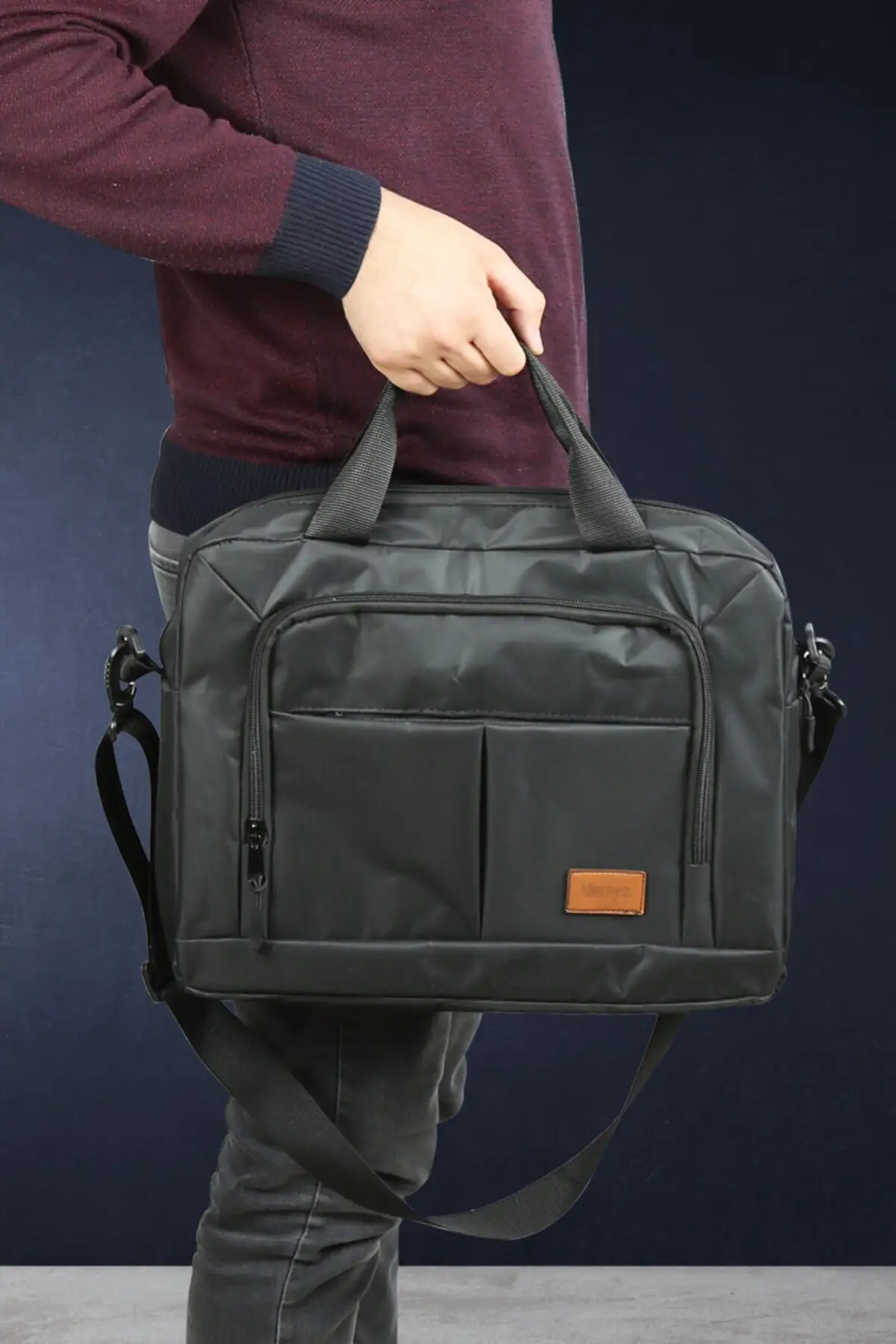 

Gray Briefcase Computer Notebook Laptop Bag unisex useful