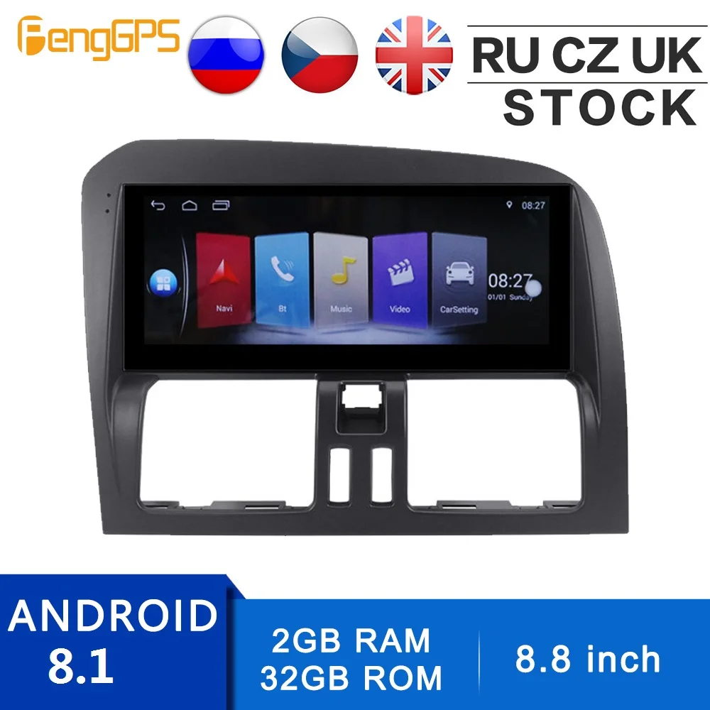 

Для Volvo XC60 Android мультимедиа 2009-2016 CD DVD плеер GPS навигация автостерео FM AM радио IPS сенсорный экран 8 ядер 4 Гб + 64 ГБ