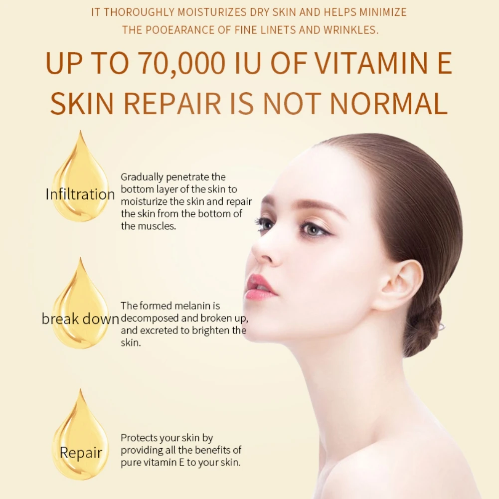 Vitamin E Serum Removing Dark Spots Freckle Speckle Fade Ageless Skin Care Whitening Face Anti Winkles Essence