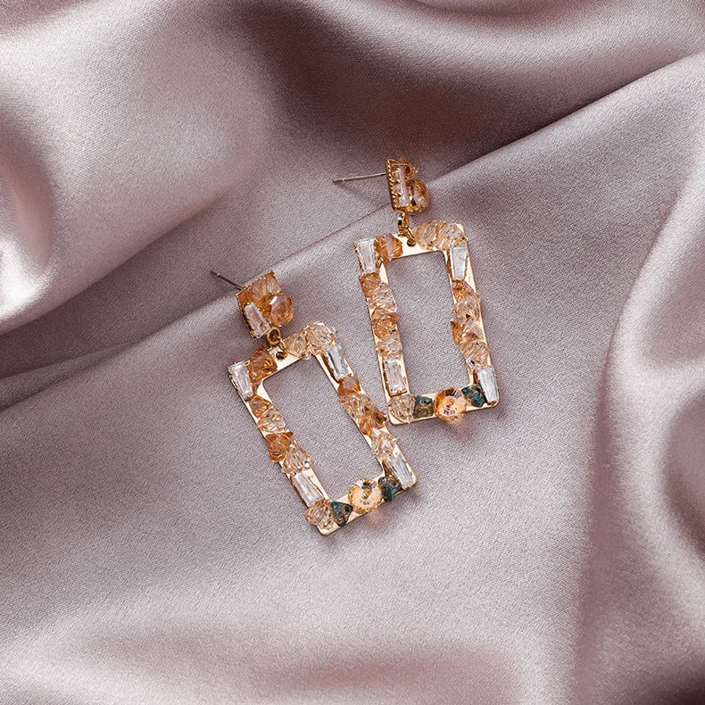 Новые корейские Роскошные блестящие геометрические прямоугольные висячие