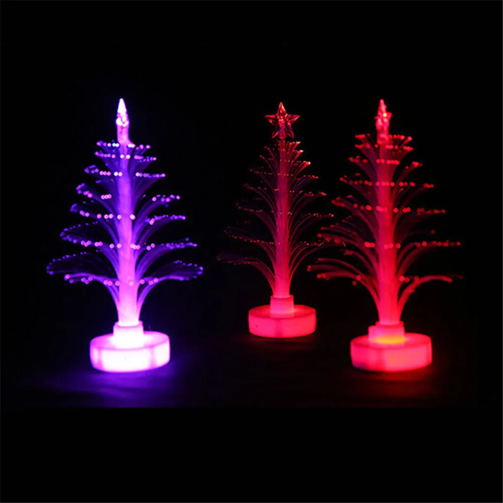 

New fashion Children Xmas Gift LED Colorful Fiber Optic Nightlight Christmas Tree Lamp Light