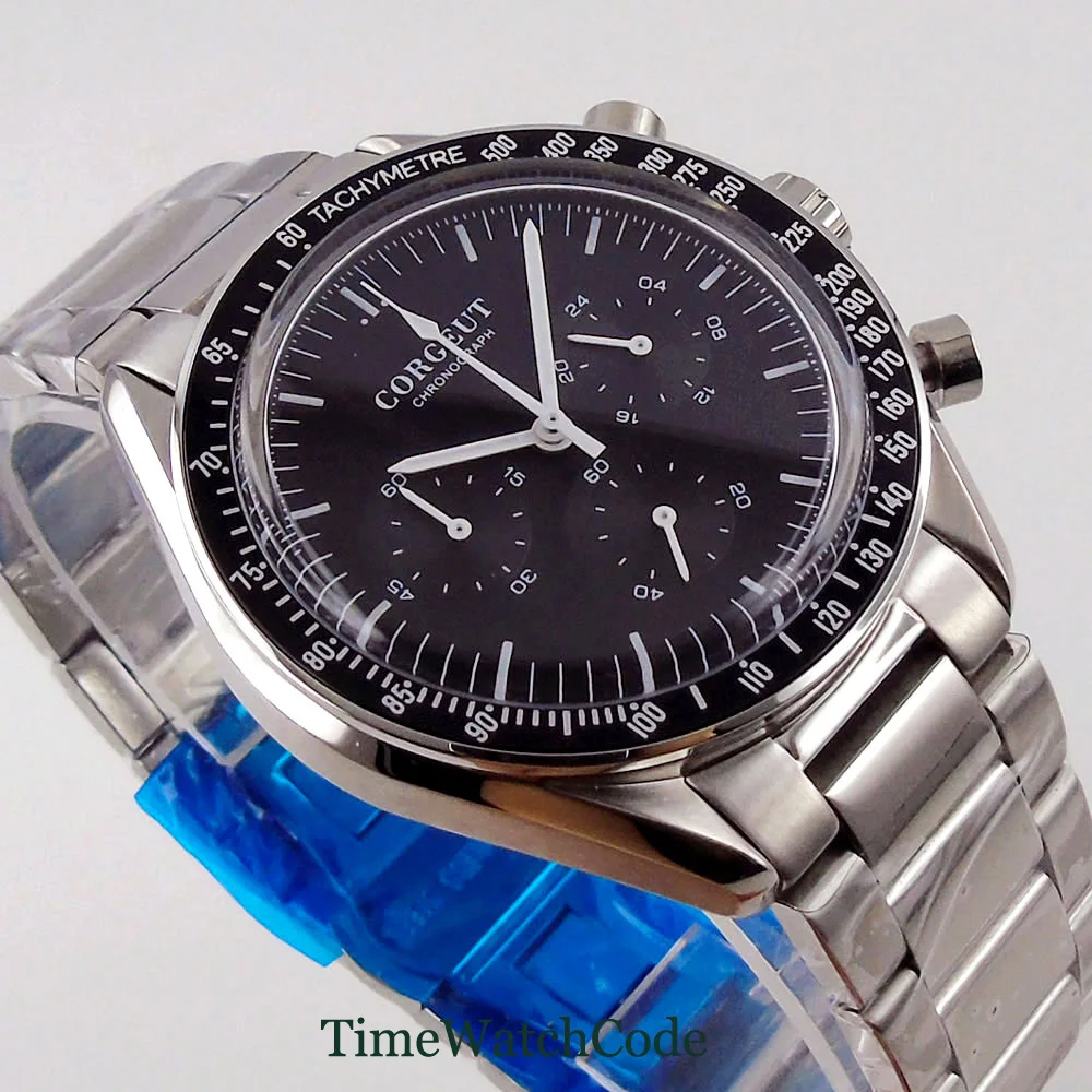 Мужские кварцевые наручные часы с хронографом из нержавеющей стали 40 мм |