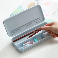 large capacity frosted pp pencil case macaron color student stationery pen box office multifunction storage organizer kits tool