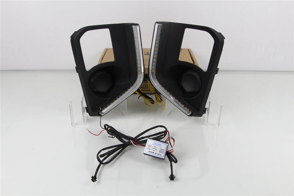 1 комплект светодиодных дневных ходовых огней DRL противотуманные фары с желтым