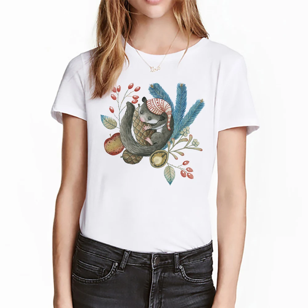 

Женская футболка, новый стиль 2021, мультяшный Стиль 90-х, акварельная Повседневная Женская одежда, топы, женские футболки с принтом, футболка, ...