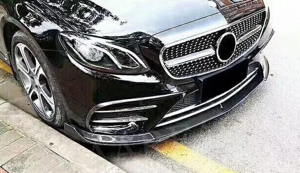 Для Benz W213 Sport E-class E200 E260 E300- карбоновое волокно передний бампер спойлер для губ защита подбородка автомобильный Стайлинг