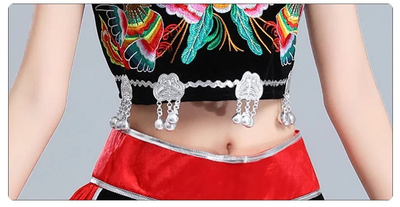 Женская одежда Hmong Miao традиционное платье в азиатском стиле в тайском стиле танцевальный костюм этнический фестиваль сценическая одежда