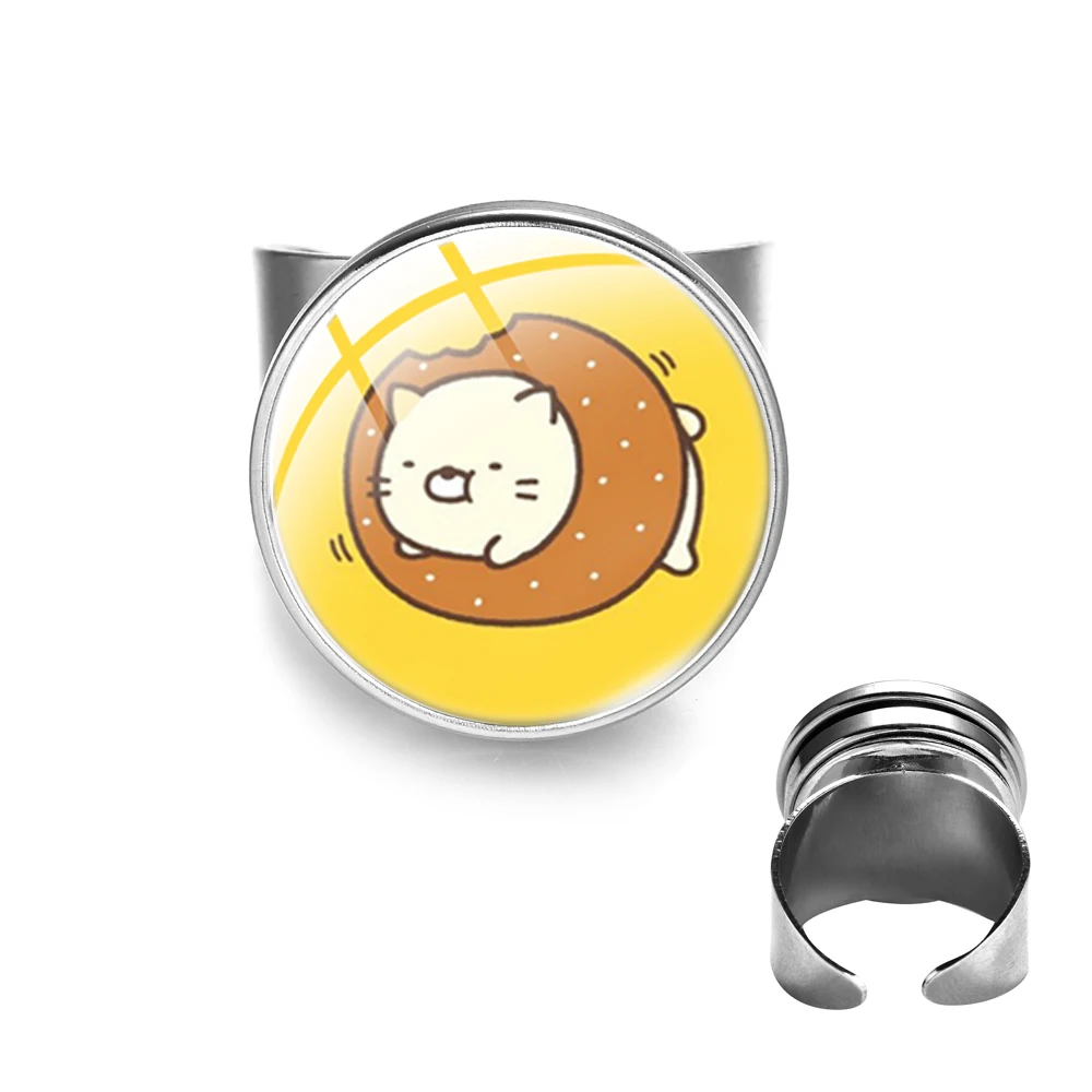 Кольцо Sumikkogurashi Sumikko с китайским мультяшным рисунком хорошее качество Открытое