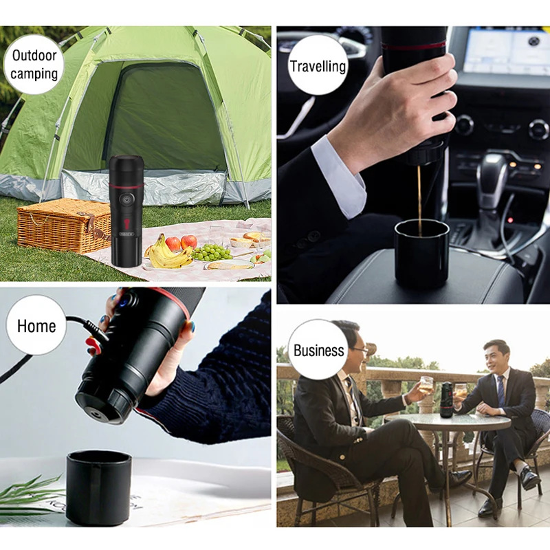 

Portable Coffee Machine for Car DC12V Expresso Maker Nespresso Dolcegusto Capsule Espresso Machine Coffee Powder