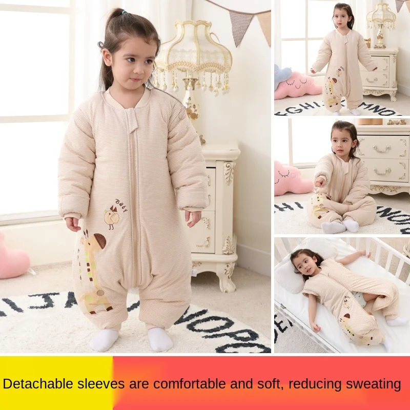 Cotton Thicken Sleeping Bag Baby Carriage Sack For Newborn Baby Cartoon Pattern Children Bedding Split Leg Warm Winter Clothes