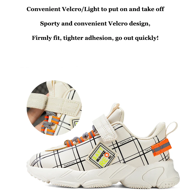 WKPK-zapatillas de deporte de cuero suave para ni&ntilde;os y ni&ntilde;as, zapatos informales de rebote, antideslizantes, para exteriores, producto nuevo-3