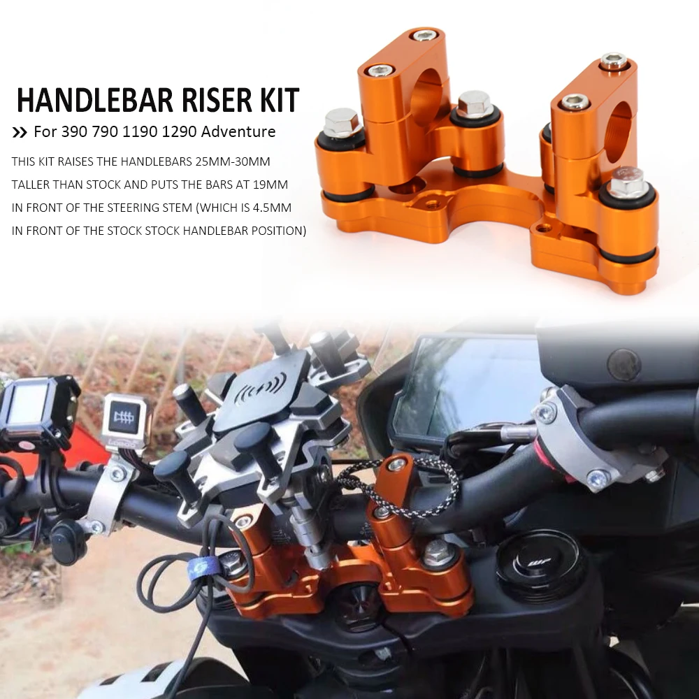 Handlebar Riser Bar Mount Handle Clamp Bracket for 790 390 1190 1290 Adventure ADV 2019 2020 2021