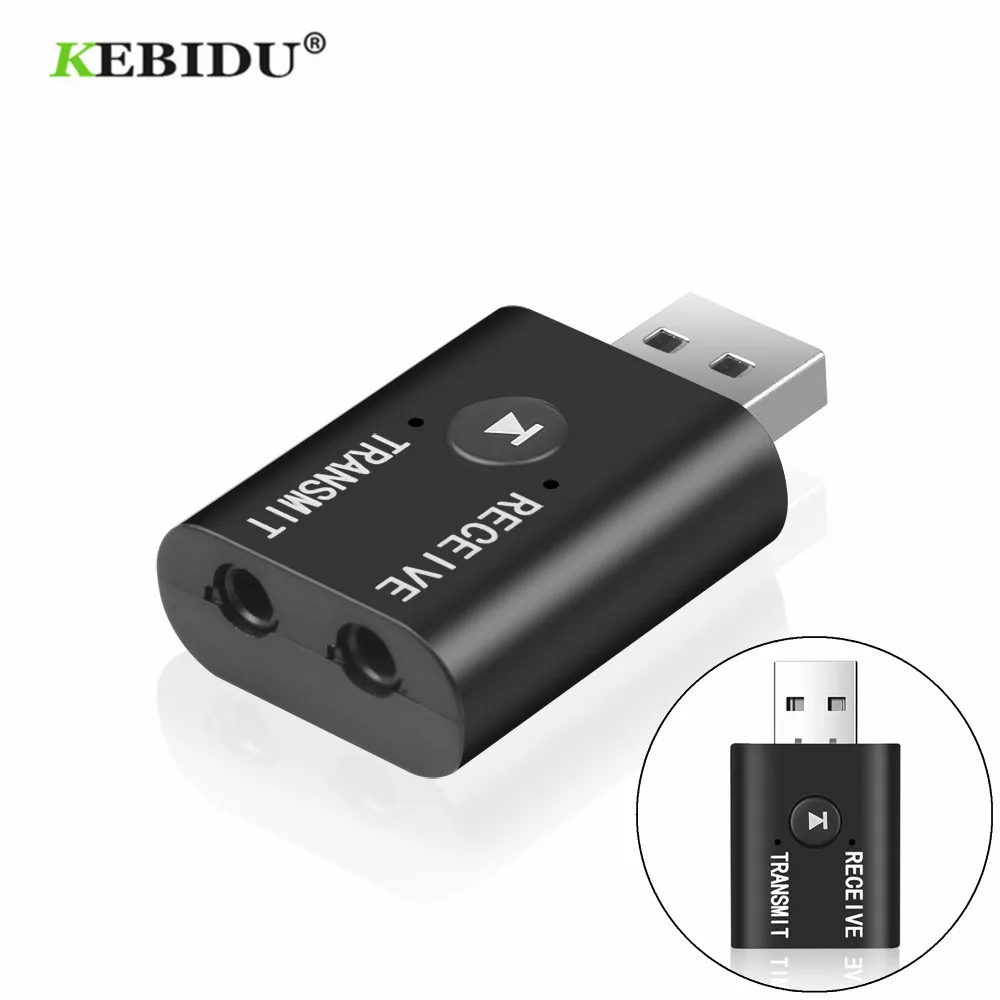 Беспроводной автомобильный мини адаптер KEBIDU USB AUX Bluetooth 5 0 передатчик приемник