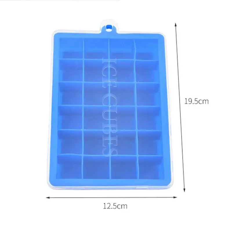 

24-cell Silicone Ice Tray With Lid Ice Cube Mold Food-grade For Bar Silicone Material Restaurant Maker Ice P7H5
