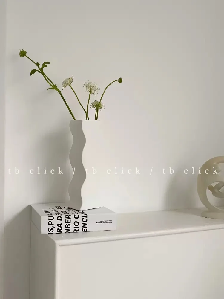 Скандинавская крученая ваза настольные керамические украшения несимметричные