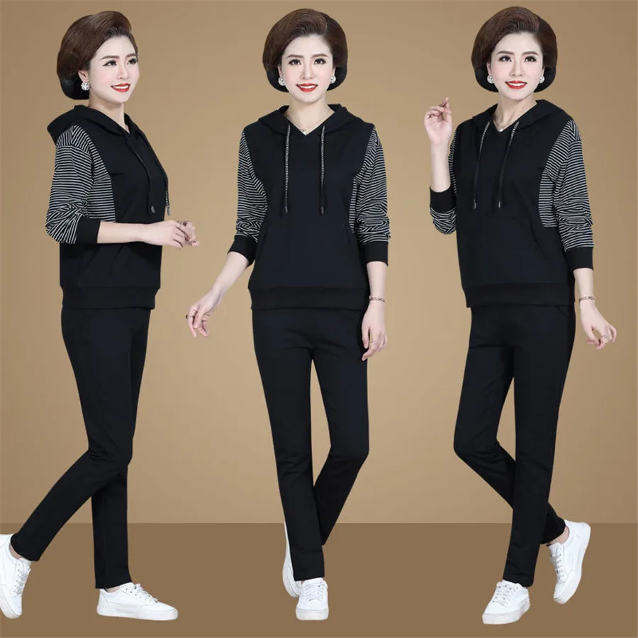 

Women's Set Plus Size M-4XL HoodiesTee tops sweatpant suit two piece set sport matching set outfit tracksuit
