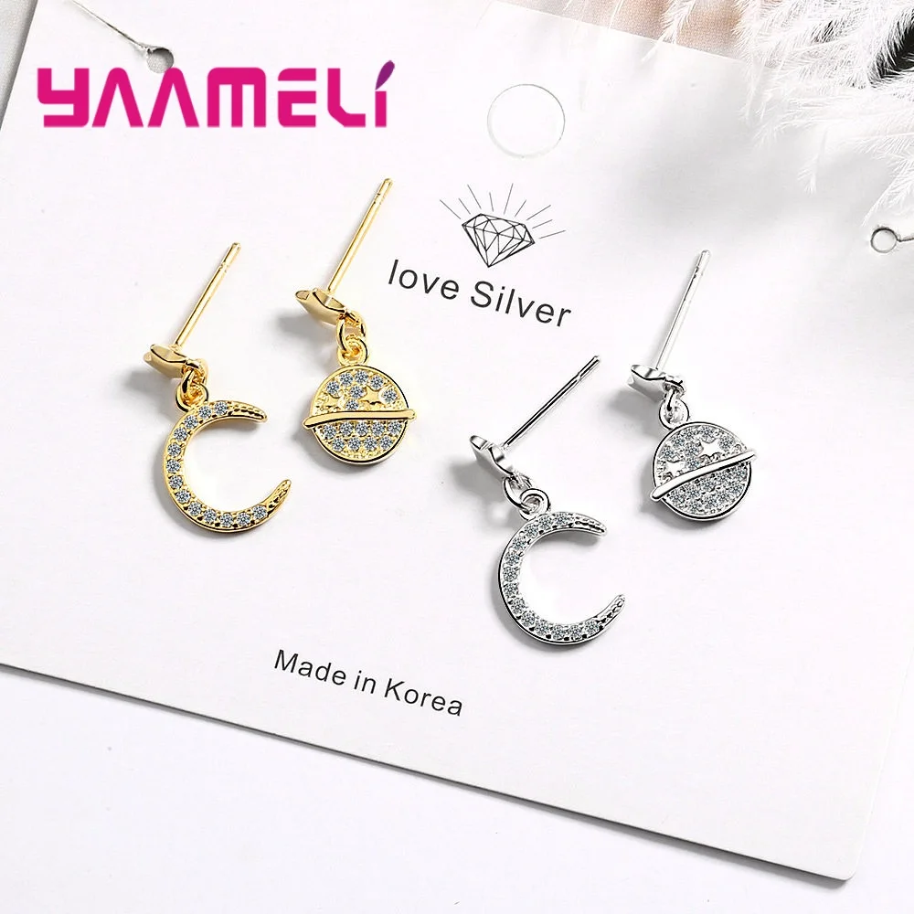 Новая мода высокое качество золото серебро AAA циркон серьги-гвоздики из