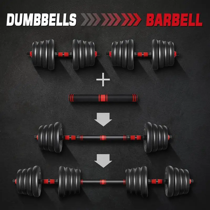 

2-In-1 Adjustable Dumbbell Set Barbell Exercise Fitness Equipment Sport Supplies For Building Body Losing Weight Mancuernas 2021