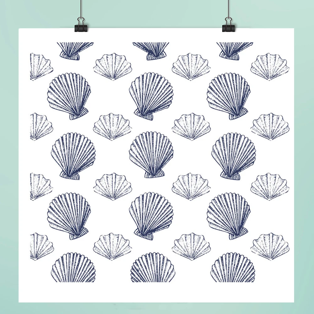 Прозрачные штампы в виде ракушек для скрапбукинга сделай сам/изготовления