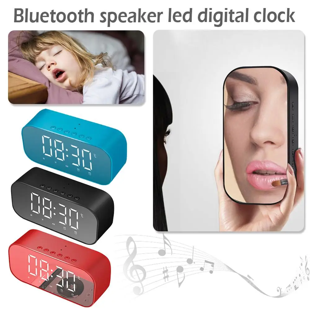 

AAA Multifunction LED Mirror Alarm Clock Digital Clock Snooze Large Time Display Desktop Alarm Clock Despertador