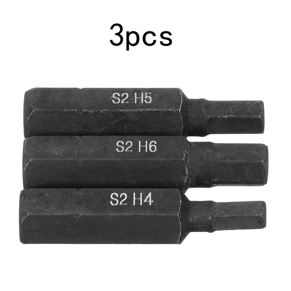 

3pcs Hexagon Impact Screwdriver Bits 8mm Hex Shank 36mm Hand Tools H4 H5 H6 Drill Bit