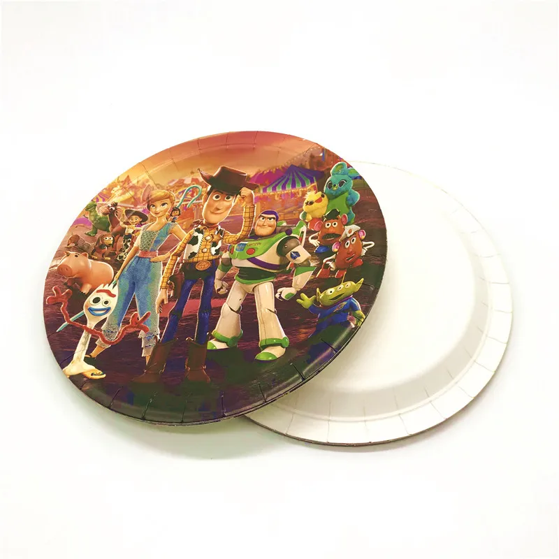 10 шт./лот мультфильма История игрушек 4 Тема одноразовые тарелки тема День
