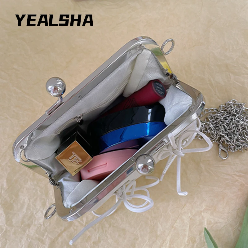 

Popular Bag Women New Summer Wild Bow-Knot Gold Bag Mini Chain Messenger Small Bag