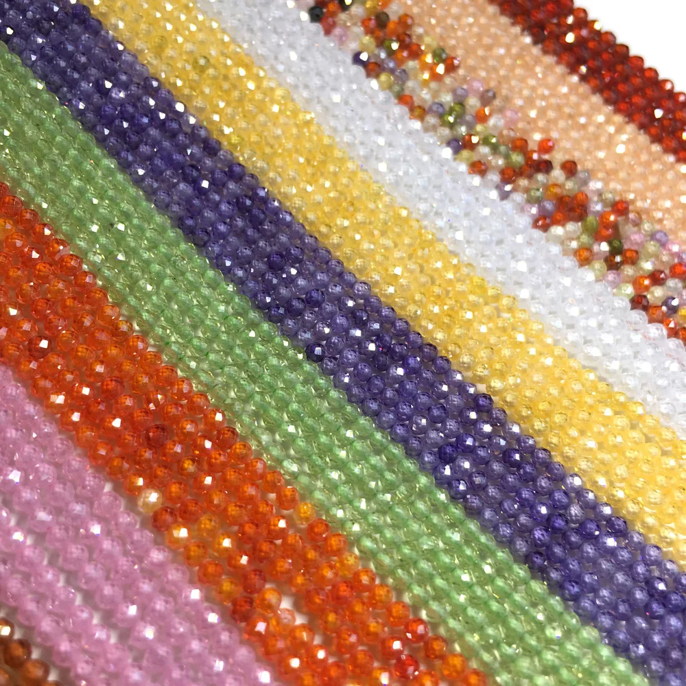 

Natural Stone Beads Small Faceted Shiny Colorful Zircon Loose Beads Necklace Bracelet for Jewelry Making DIY 2mm 3mm DIY Gift
