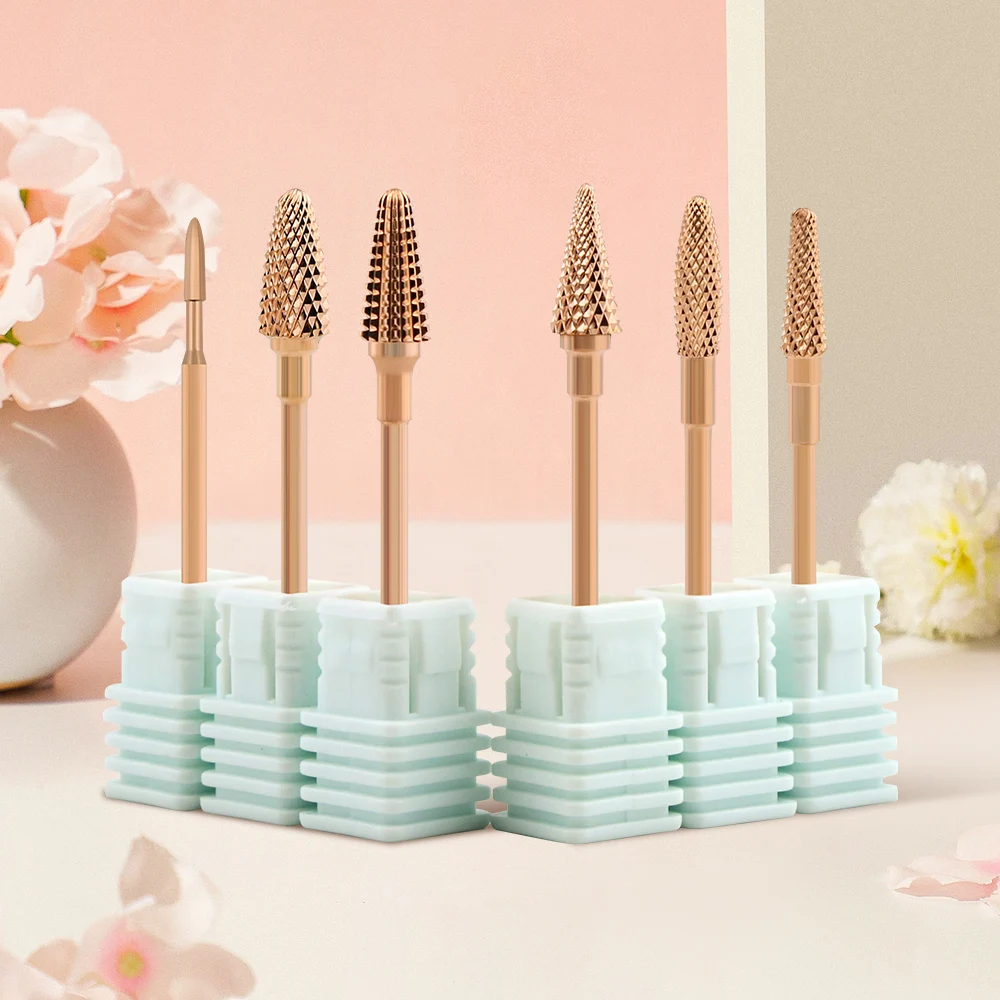 Твердосплавная фреза для маникюра насадки электрической дрели ногтей розовое