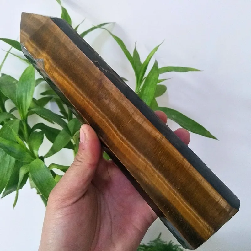 Большой тигровый глаз камень кристалл точки палочки башня фэн шуй чакры