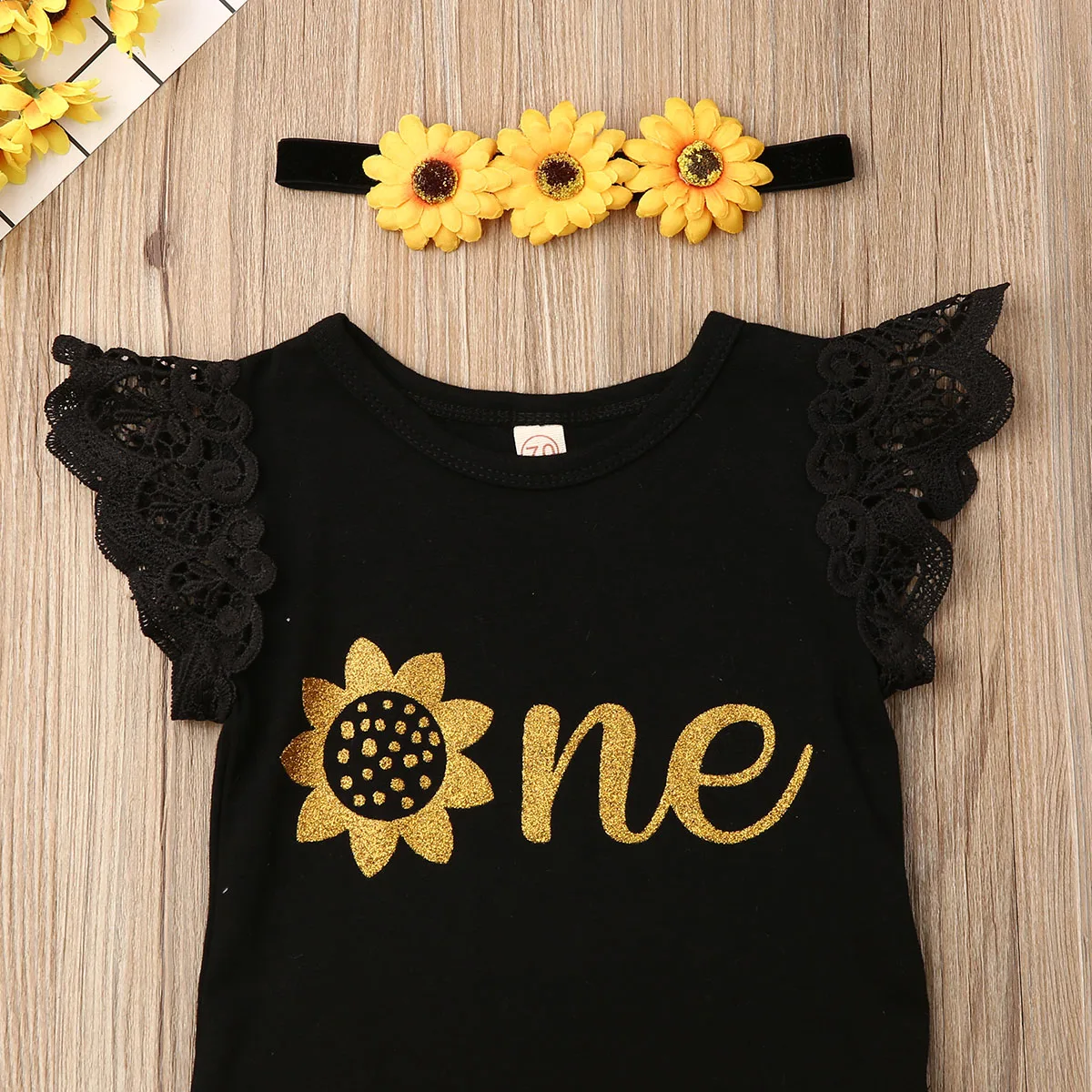 3Pcs Baby Girl Clothes Newborn Lace Ruffle Sleeveless Romper Tops Girls Mini Tulle Skirt Headband Outfits Set