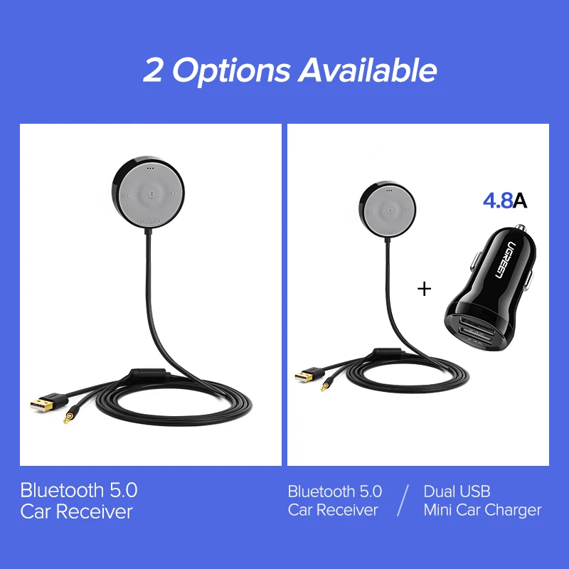 UGREEN aptX LL Bluetooth автомобильный комплект приемник 5 0 аудио адаптер микрофон 3 м