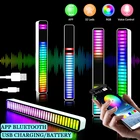 Светодиодная ленсветильник, музыкальный RGB пикап, лампа в ритме, USB Звуковое управление, красочный окружающий свет для бара, автомобиля, ПК, ТВ, комнаты, настольное украшение