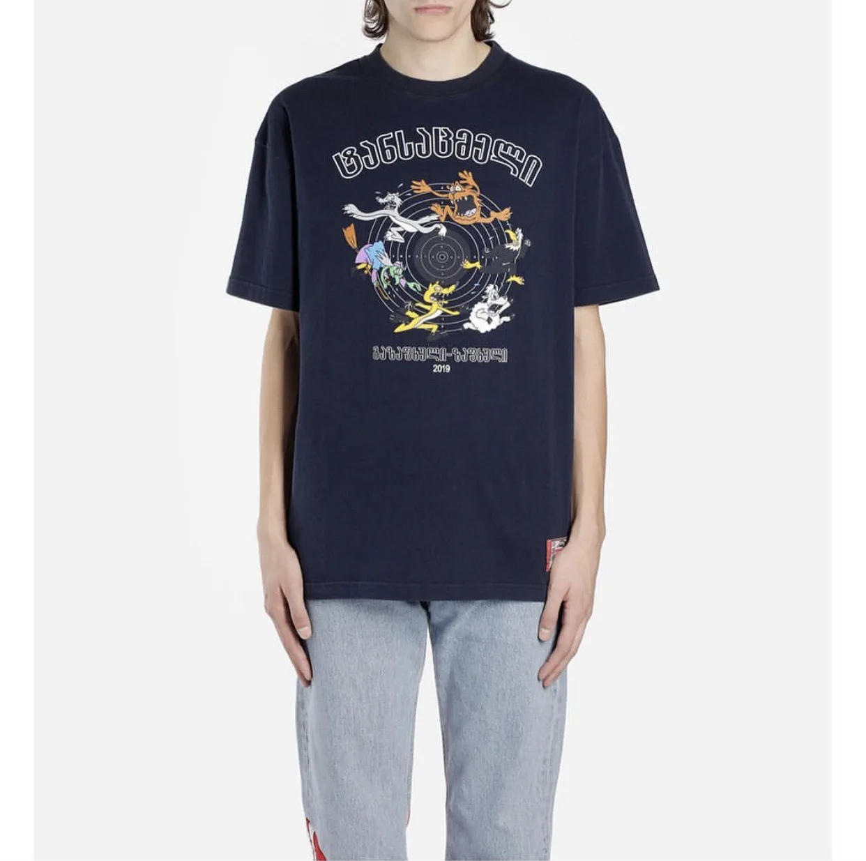 2020 VETEMENTS 19SS футболка с длинным рукавом Лето цвета рисунками из мультфильмов