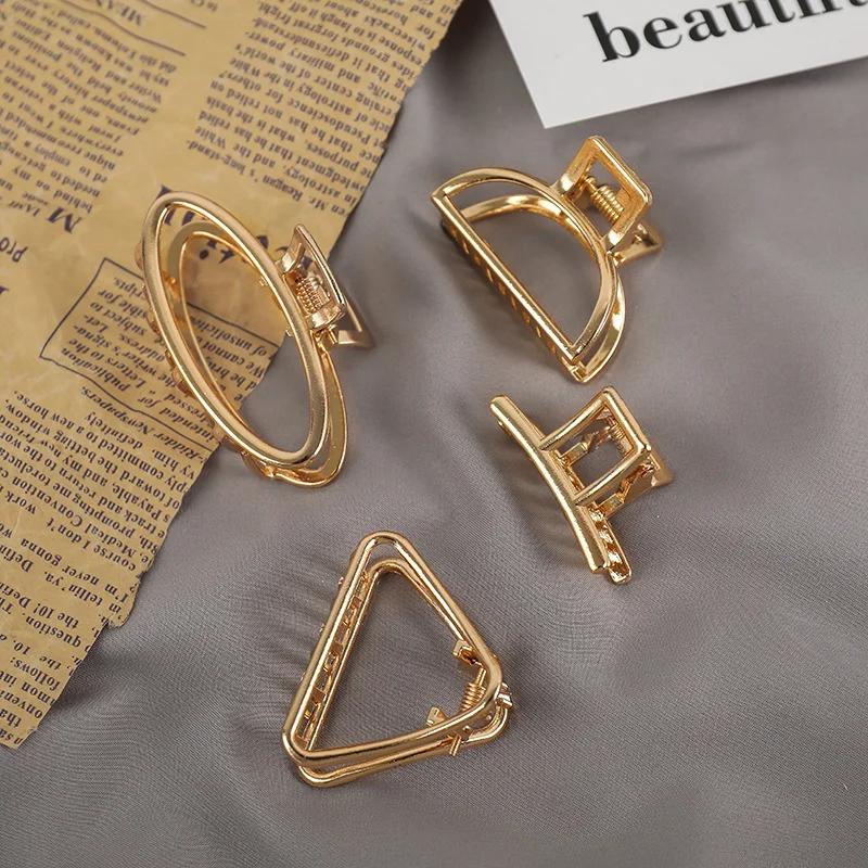 

South Korea's new metal hairpin back clip bath clip simple girl headdress hair clip hairpin