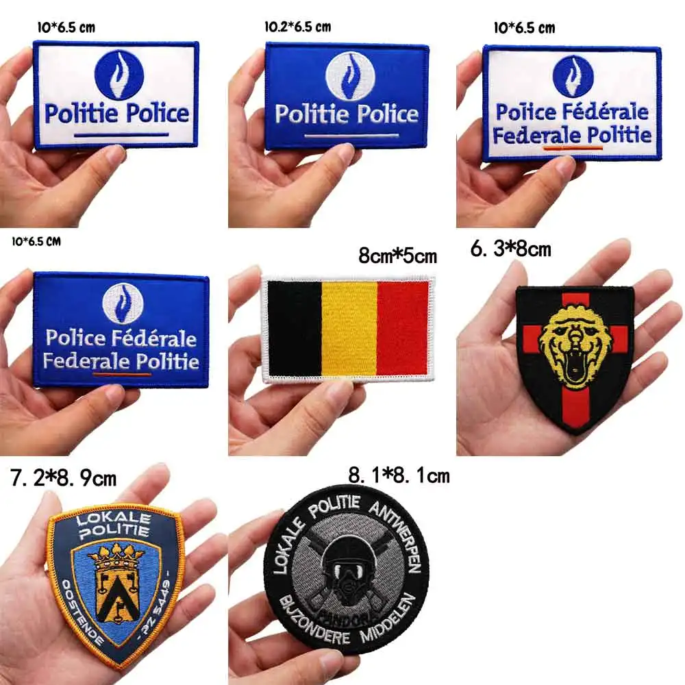 Бельгийские полицейские нашивки Belgische с вышивкой на одежду железным напылением и