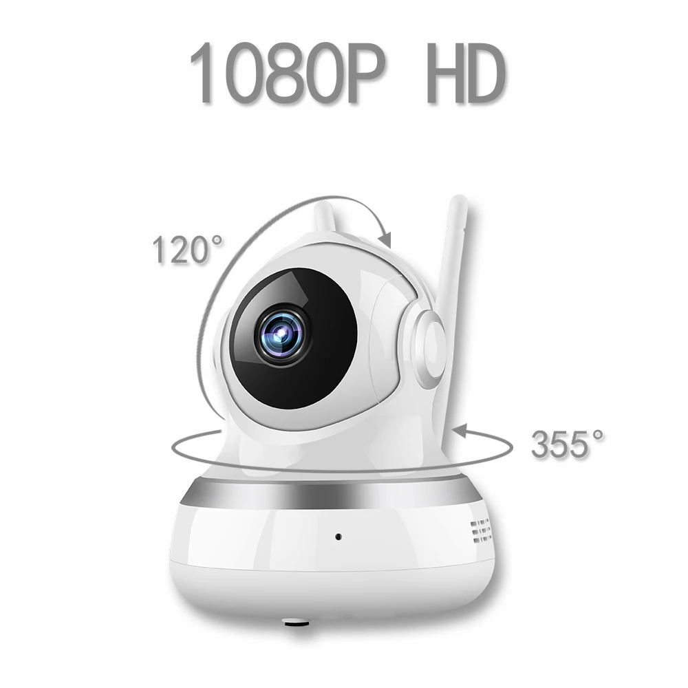 Интерактивная белая ip-камера 1080P wifi беспроводная домашняя безопасность PTZ CCTV