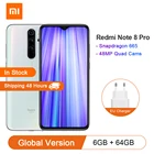 Глобальная версия Смартфон Xiaomi Redmi Note 8 Pro, 6 ГБ + 64 ГБ, 64-мегапиксельная четырехъядерная камера, MTK Helio G90T, 4500 мАч, 18 Вт, QC 3.0, NFC, мобильный телефон