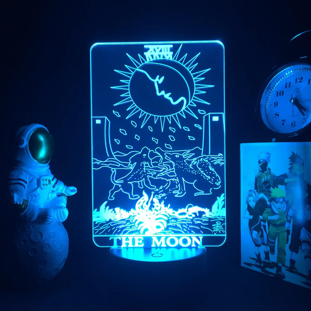 

3D LED RGB Neon The Moon Tarot Lava Lamps USB Touch Night Lights Changing Colorful Gift For Friend Bedroom Table Desk Decoration