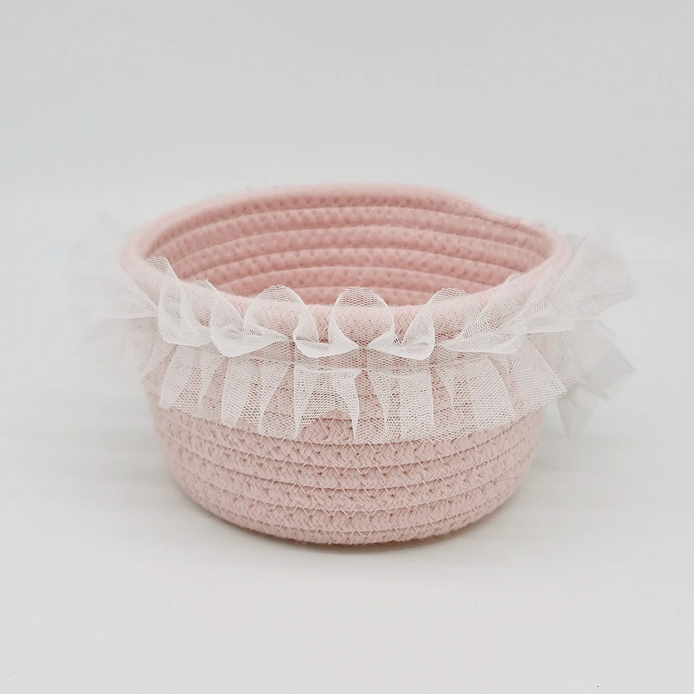 Детская настольная корзина для мелочей органайзер хлопковая веревка корзины