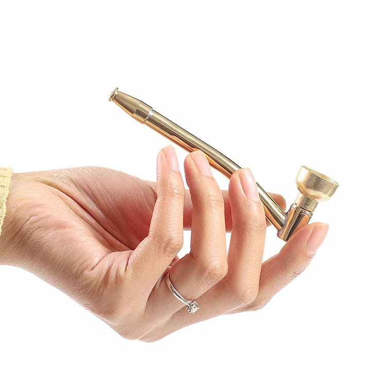 Новинка 1 шт. винтажные дымовые металлические медные W трубки портативные