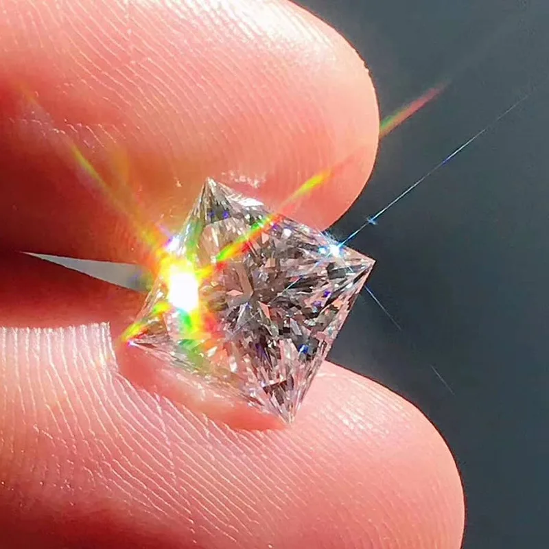 

Factory wholesale diamond pen VVS clarity D color square Moissan diamond princess square Moissan DIY accessories bare stone