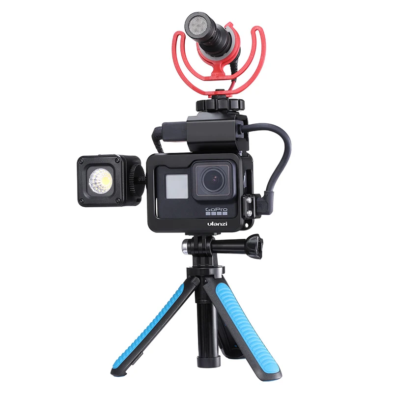 Чехол Ulanzi V2 Pro V3 для Gopro Vlog клетка с фильтром 52 мм адаптером микрофона чехол