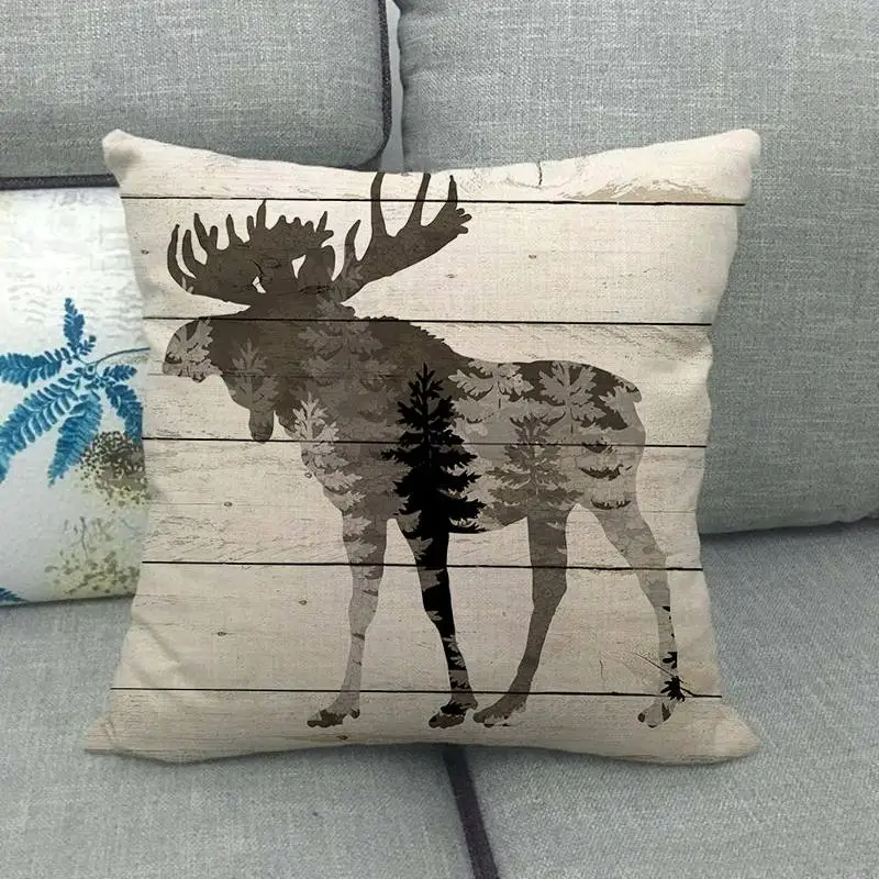 45 см * деревянная ферма с животными дизайнерские льняные/Хлопковые наволочки для