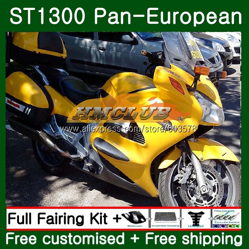

Kit For HONDA ST1300 Pan European 00 01 02 03 04 05 06 90CL.0 STX1300 ST-1300 ST 1300 07 08 09 10 11 12 13 Fairing Light yellow