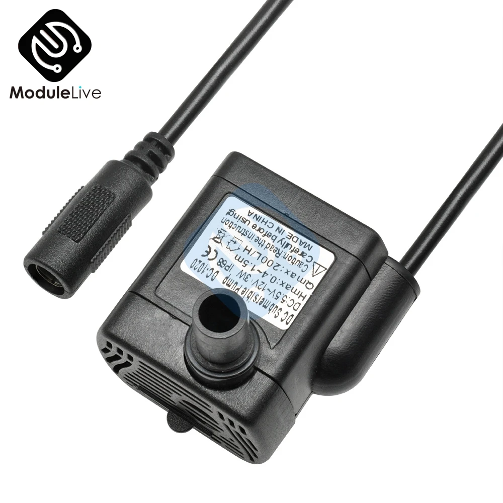 3W 5,5 V-12 V DC погружной водяной насос IP68 Водонепроницаемый Солнечный двигатель 200L/H 0,4-1,5 м для аквариума Фонтан Tank инструменты для полива