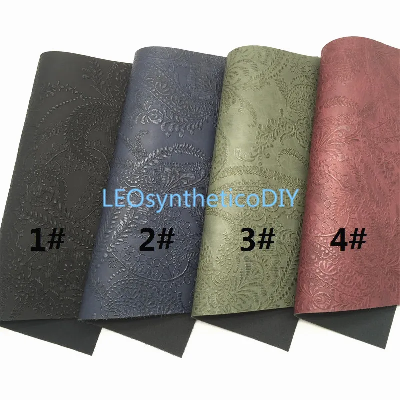 1 шт. 21x29см синтетический Letaher тисненые цветы из искусственной кожи для