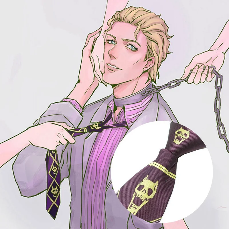 Аниме галстук JoJo Необычные приключения убийца королева Yoshikage с черепом