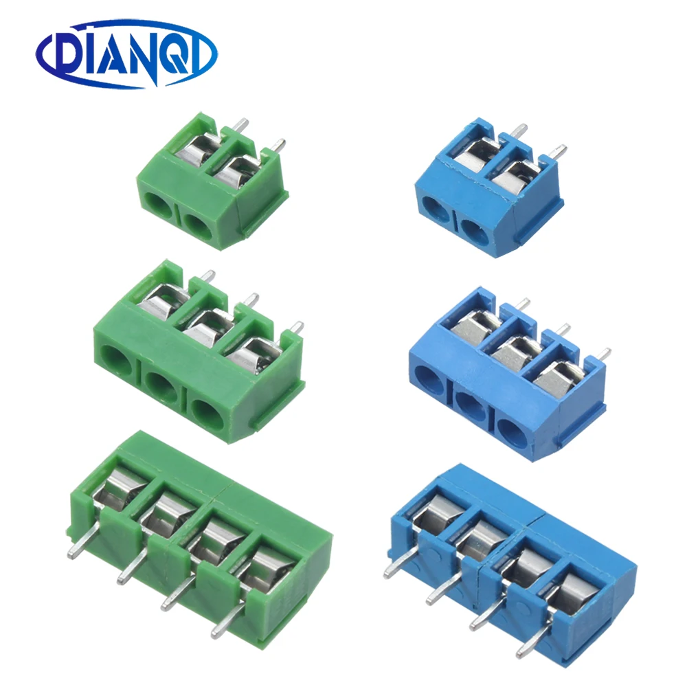 

5mm Pitch 5/10 Pcs/lot KF301-5.0-2P KF301-3P KF301-4P Pitch 5.0mm Straight Pin 2P 3P 4P Screw PCB Terminal Block Connector