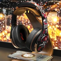 Bluetooth 5.0 Headphones Fashion Graffiti Headset Wireless Earphone for Phone PC Laptop Support Wired TF FM with Noise Reduction